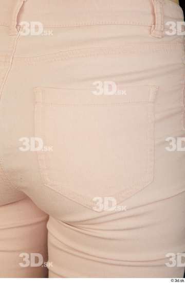 Woman White Jeans Slim Studio photo references