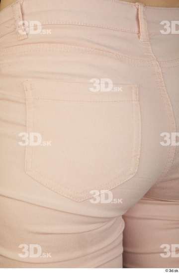 Woman White Jeans Slim Studio photo references