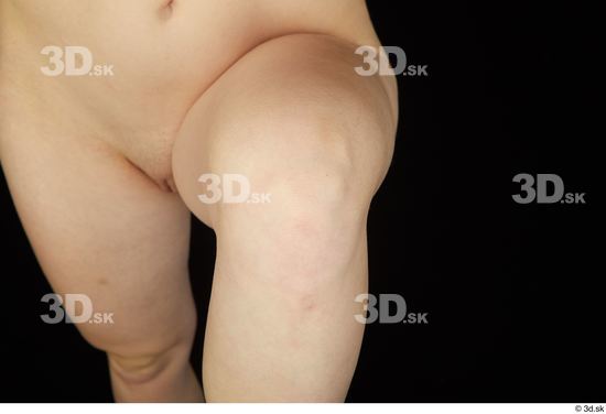 Knee Woman White Nude Slim Studio photo references