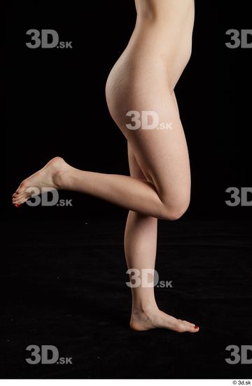 Calf Woman White Nude Slim Studio photo references