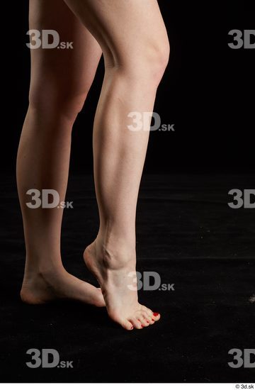 Calf Woman White Nude Slim Studio photo references