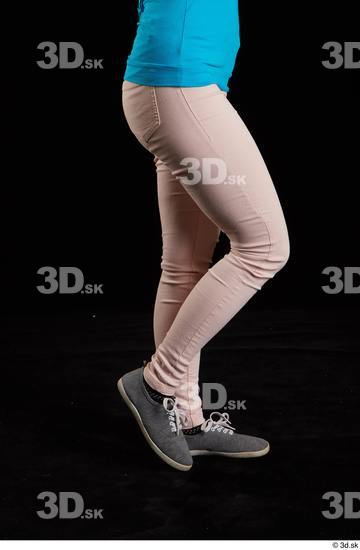 Calf Woman White Jeans Slim Studio photo references