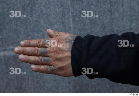 Hand Man White Tattoo Casual Chubby Street photo references