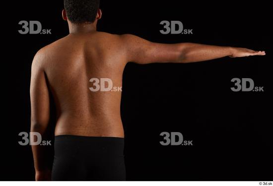 Arm Back Man Black Underwear Average Studio photo references