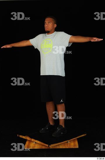 Whole Body Man T poses Black Underwear Shorts Average Standing Studio photo references