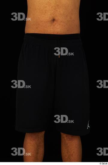 Hips Man Black Shorts Average Studio photo references