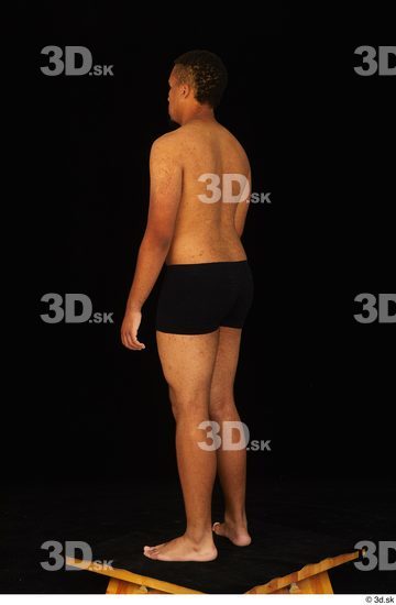 Whole Body Man Black Underwear Average Standing Studio photo references
