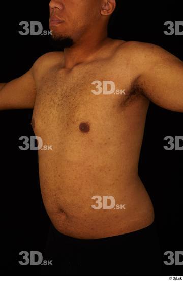 Upper Body Man Black Nude Average Studio photo references