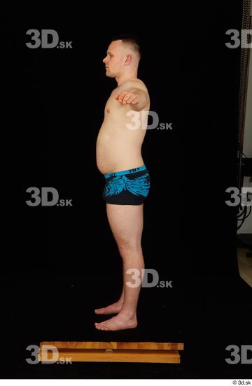 Whole Body Man T poses White Underwear Average Standing Studio photo references