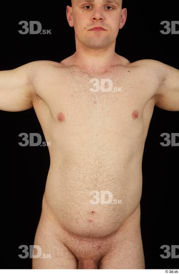 Upper Body Man White Nude Average Studio photo references