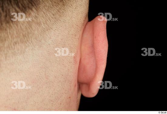 Ear Man White Average Studio photo references