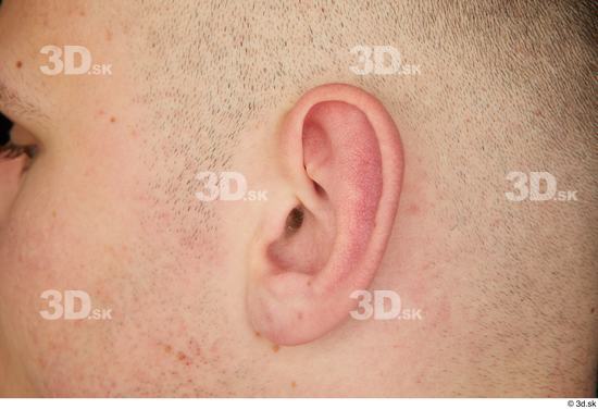 Ear Man White Average Studio photo references