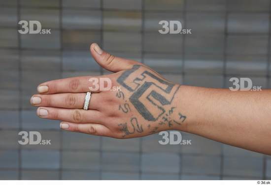 Hand Woman Tattoo Casual Chubby Street photo references