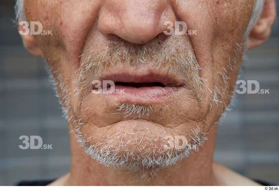 Mouth Man White Casual Underweight Street photo references