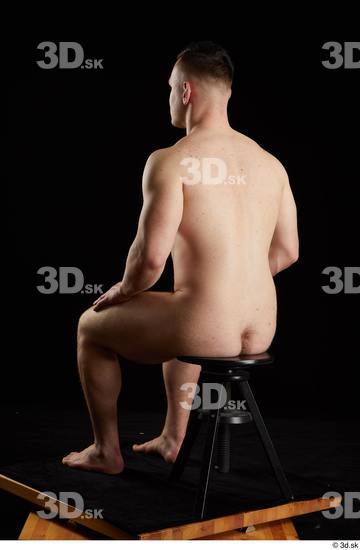 Whole Body Man White Nude Average Sitting Studio photo references