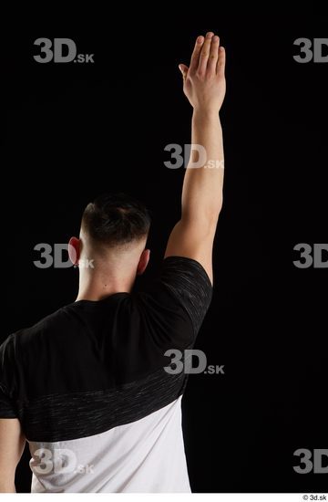 Arm Back Man White Average Studio photo references