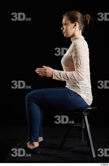 Whole Body Woman White Average Sitting Studio photo references