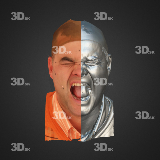 Head Emotions Man White 3D Phonemes And Emotions