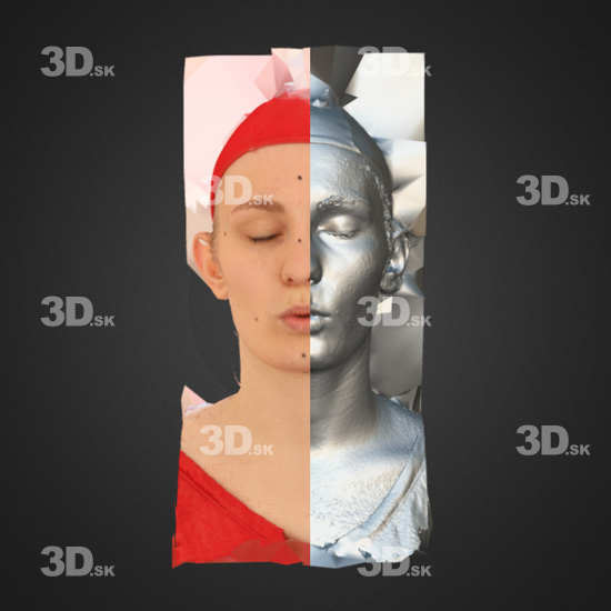 Head Emotions Woman White 3D Phonemes And Emotions