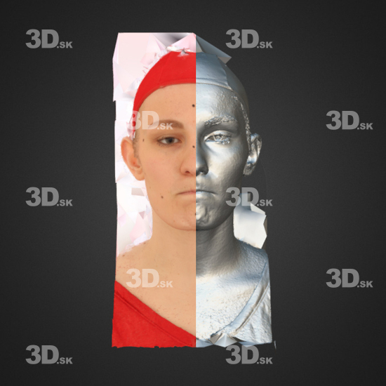 Head Emotions Woman White 3D Phonemes And Emotions