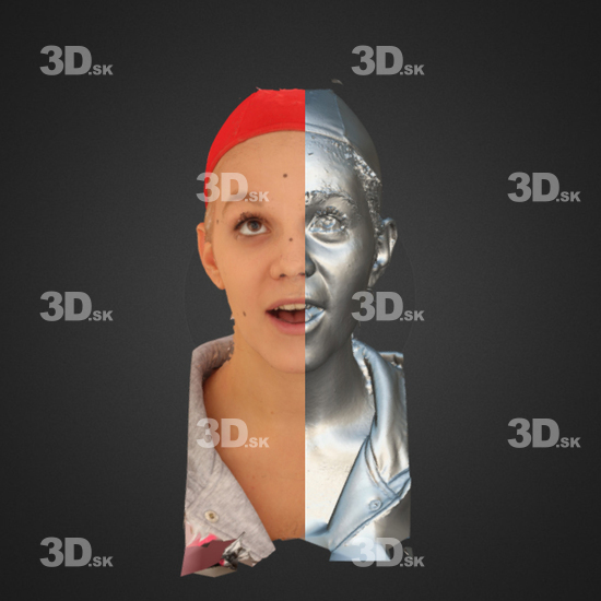 Head Emotions Woman White 3D Phonemes And Emotions