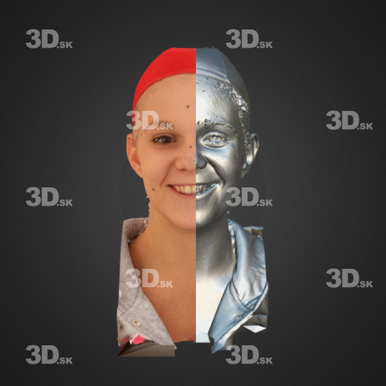 Head Emotions Woman White 3D Phonemes And Emotions