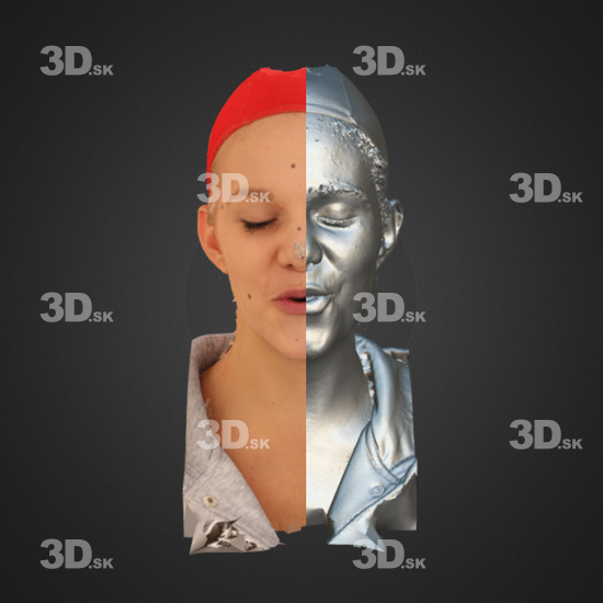 Head Emotions Woman White 3D Phonemes And Emotions