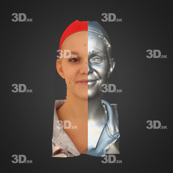 Head Emotions Woman White 3D Phonemes And Emotions