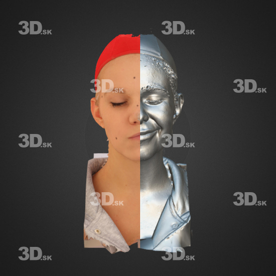 Head Emotions Woman White 3D Phonemes And Emotions