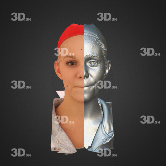 Head Emotions Woman White 3D Phonemes And Emotions