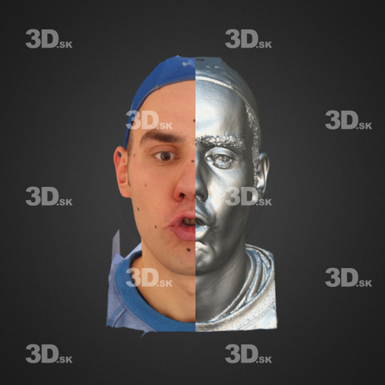 Head Emotions Man White 3D Phonemes And Emotions