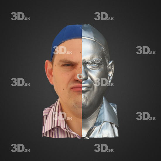 Head Emotions Man White 3D Phonemes And Emotions