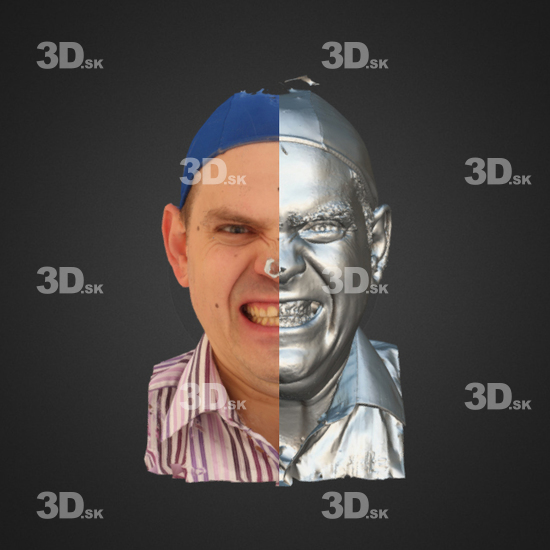 Head Emotions Man White 3D Phonemes And Emotions