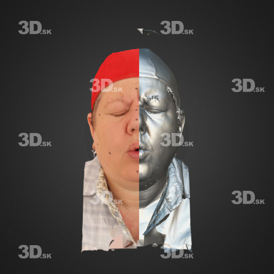 Head Emotions Woman White 3D Phonemes And Emotions