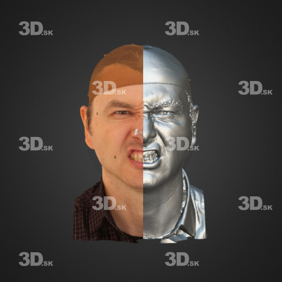 Head Emotions Man White 3D Phonemes And Emotions