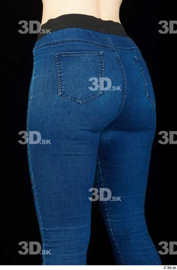 Thigh Hips Bottom Woman Jeans Average Studio photo references