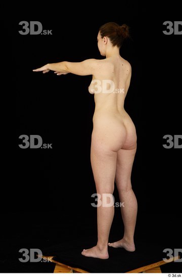 Whole Body Woman Nude Average Standing Studio photo references