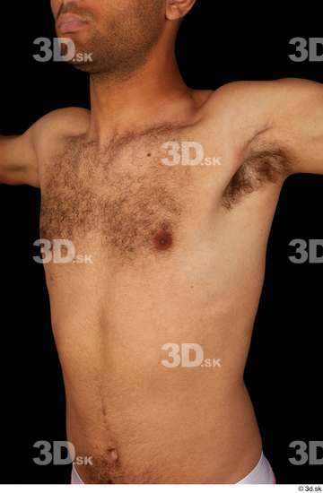 Chest Man Black Nude Slim Studio photo references