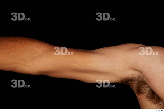 Arm Man Black Nude Slim Studio photo references