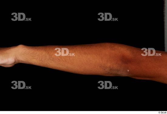 Forearm Man Black Nude Slim Studio photo references