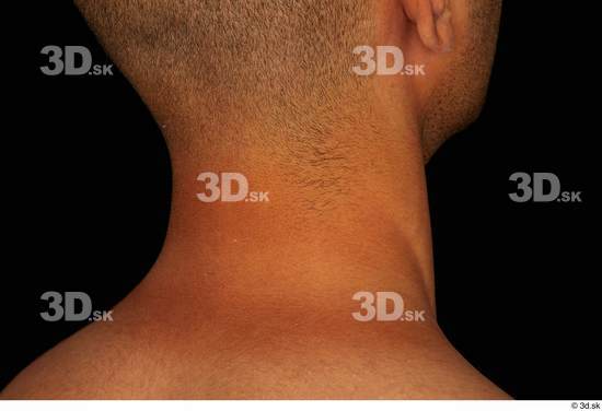 Neck Man Black Nude Slim Studio photo references