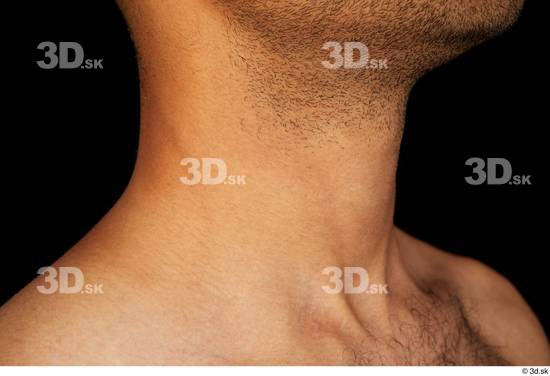 Neck Man Black Nude Slim Studio photo references