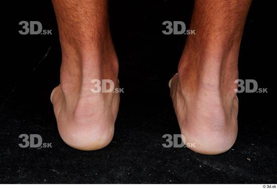 Foot Man Black Nude Slim Studio photo references