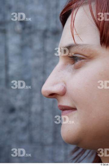 Nose Woman White Casual Slim Street photo references