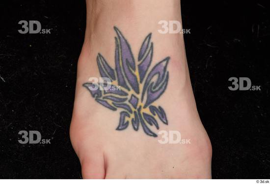Foot Woman White Tattoo Average Studio photo references