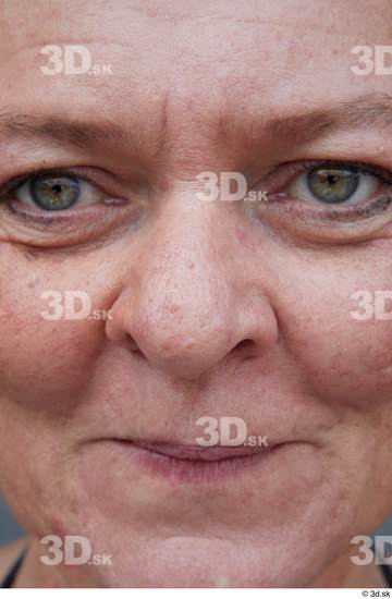 Nose Woman White Casual Chubby Street photo references