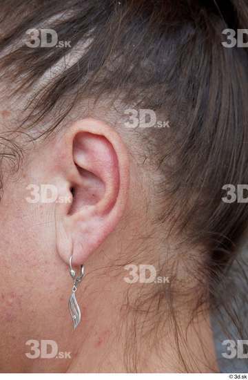 Ear Woman White Casual Chubby Street photo references