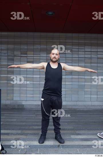 Whole Body Man T poses White Casual Average Standing Street photo references