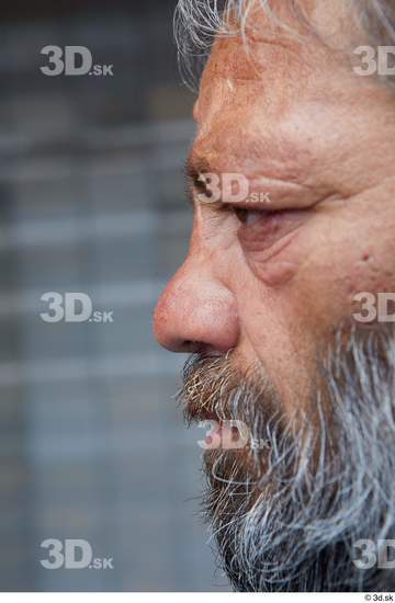 Nose Man White Casual Overweight Bearded Street photo references