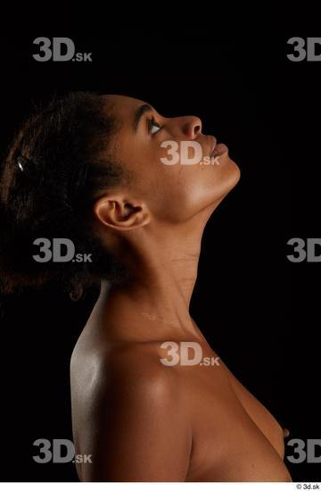 Woman Black Slim Female Studio Poses